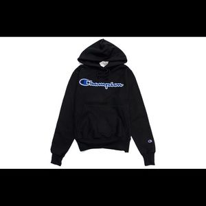 Champions Hoodie Logo Cotton Jersey Athletic Fit